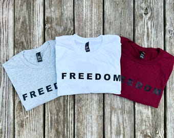 Freedom Tee: Cotton Blend Freedom Crewneck