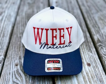 Wifey Material Embroidered Hat - Baseball Hat