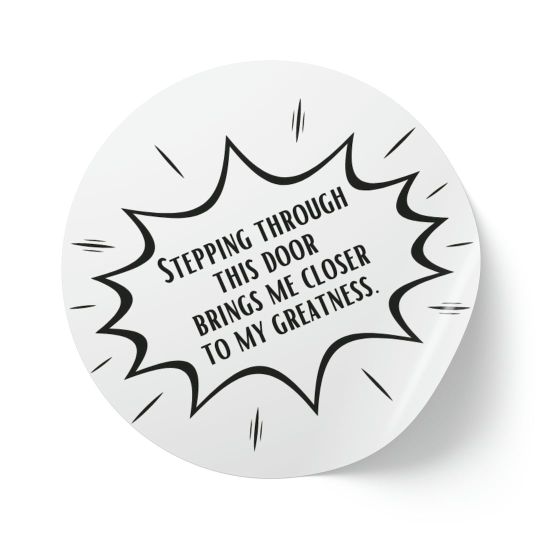 BUNDLE Round Sticker Label Roll Motivational Door Sticker ...