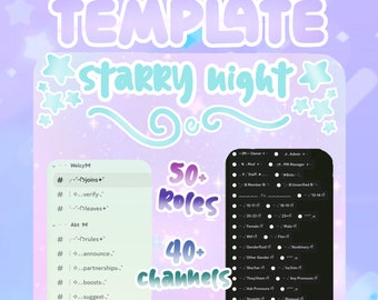 Sjabloon Discord Starry Night-server