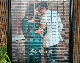 Wedding Seating Chart, Photo Reveal Seating Chart, Magnetic Escort Cards, Custom Photo Wedding Sign