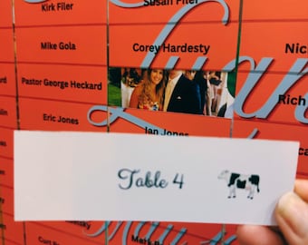 Monogram Photo Reveal Seating Chart, Magnetic Wedding Seating Sign, Custom Photo Escort Card Board, Unique Reception Keepsake Decor