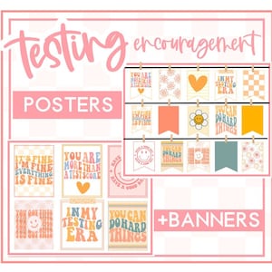 Striscioni di incoraggiamento per i test, poster di incoraggiamento per i test, motivazione per i test, poster per i test statali, bacheca per i test