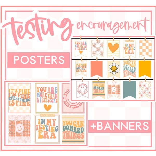 Testing Encouragement Banners, Testing Encouragement Posters, Testing Motivation, Testing Banners and Posters, Testing Bulletin Board