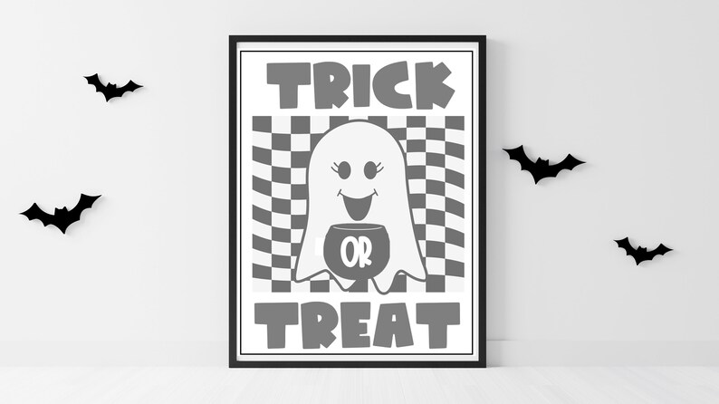 Trick or Treat Printable Sign, Trick or Treat Decor, Halloween Sign - Etsy