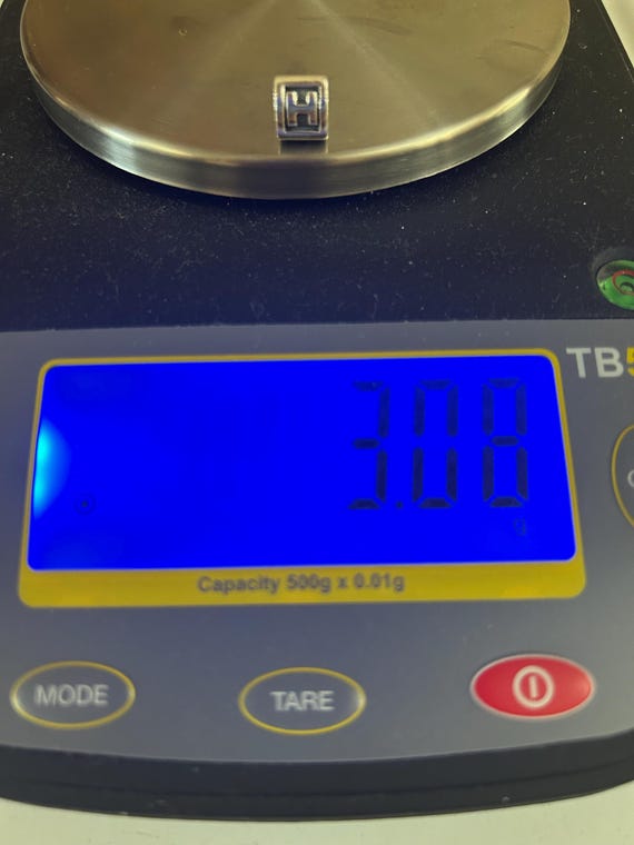 Pandora Sterling Triangle Block Initial Letter "H… - image 9