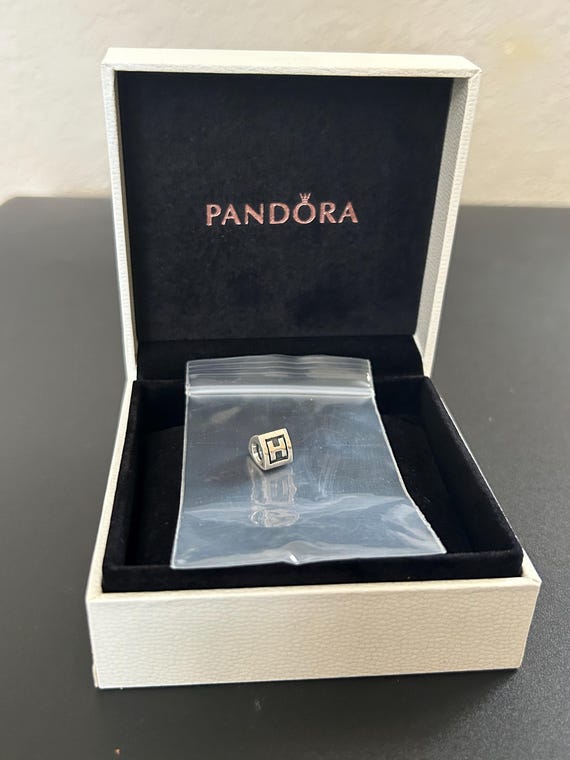 Pandora Sterling Triangle Block Initial Letter "H… - image 1