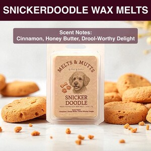 Snickerdoodle Soy Wax Melts: Cinnamon Sugar Cookie Scent, Dog Rescue Support