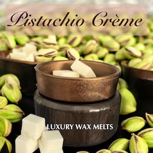 Pistachio Creme Wax Melts: Roasted Nut & Salted Caramel Scent