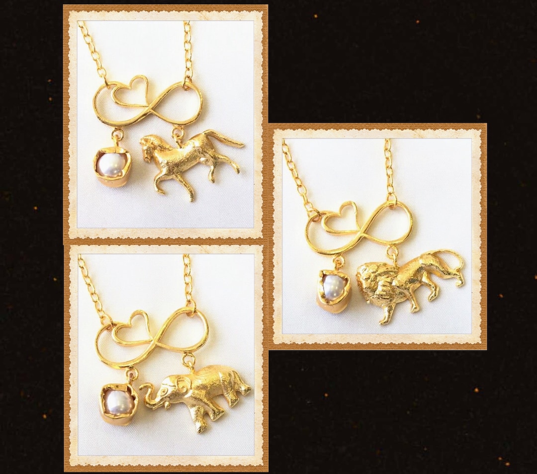 Handmade Natural Mother of Pearl Zodiac Necklace Infinity Lovenecklace