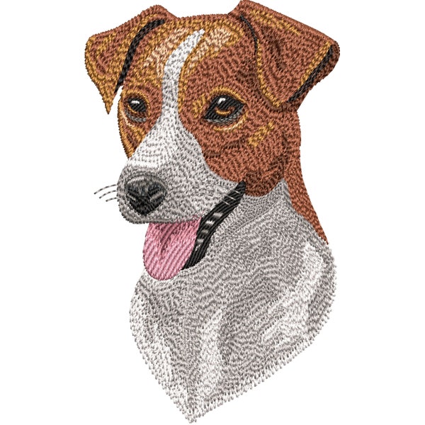 Jack Russel Stickdatei, Jack Russel Terrier Maschinenstickerei, Hund Stickdatei, Tier Stickdatei