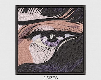 Anime Eye Machine Embroidery Design (Digital Download)