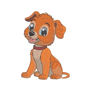 Adorable And Cute Dog Machine Embroidery Design - 1 size - Digital Embroidery File - Instant Download