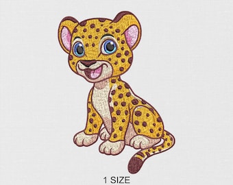 Leopard Embroidery Design – Cheetah Applique (Digital File