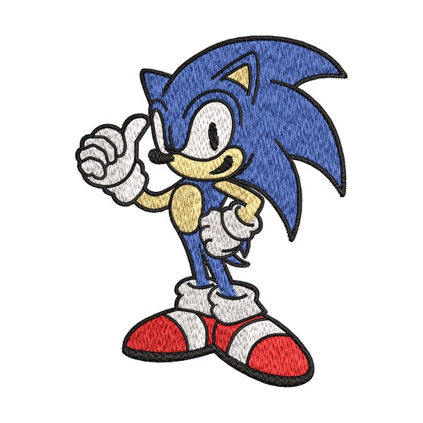 Sonic The Hedgehog Embroidery Design, Kids Embroidery, Machine Embroidery Design, Digital Embroidery File, Instant Download