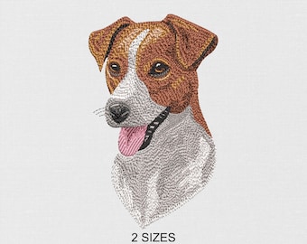 Jack Russell Terrier Dog Machine Embroidery Design - Puppy Machine Embroidery - 2 sizes - Digital Embroidery File - Instant Download