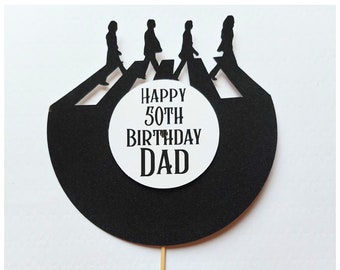 Vinyl record Cake Topper - The Beatles - Personalised