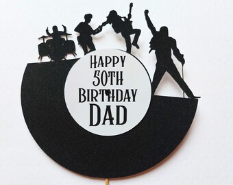 Vinyl record Cake Topper - Queen - Personalised