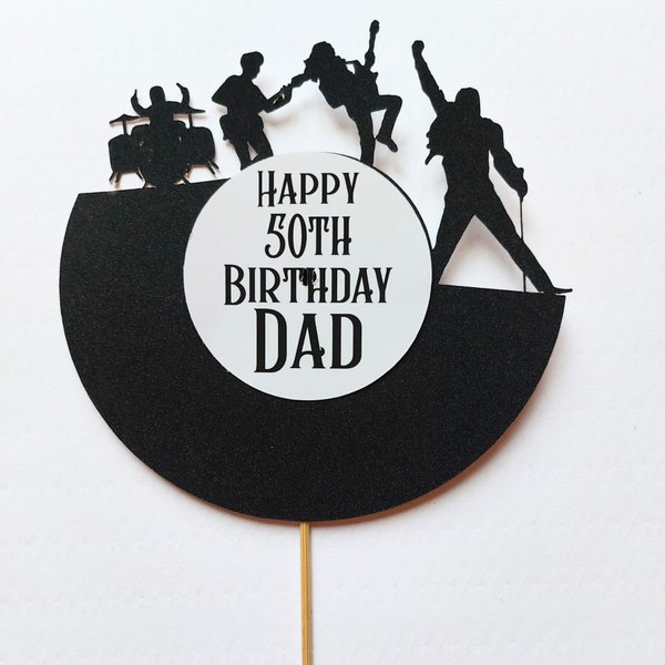 Vinyl record Cake Topper - Queen - Personalised