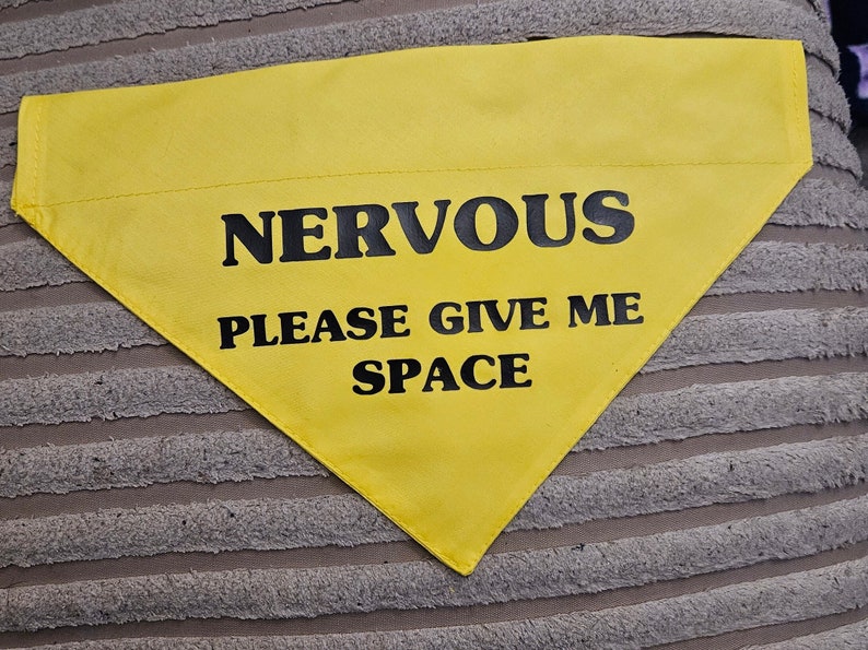 Nervous/Anxious bright yellow bandana for Dog Pet image 7