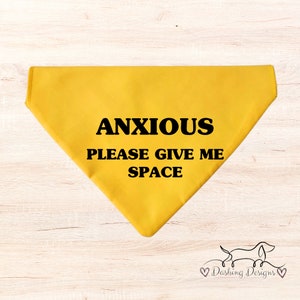 Nervous/Anxious bright yellow bandana for Dog Pet Anxious