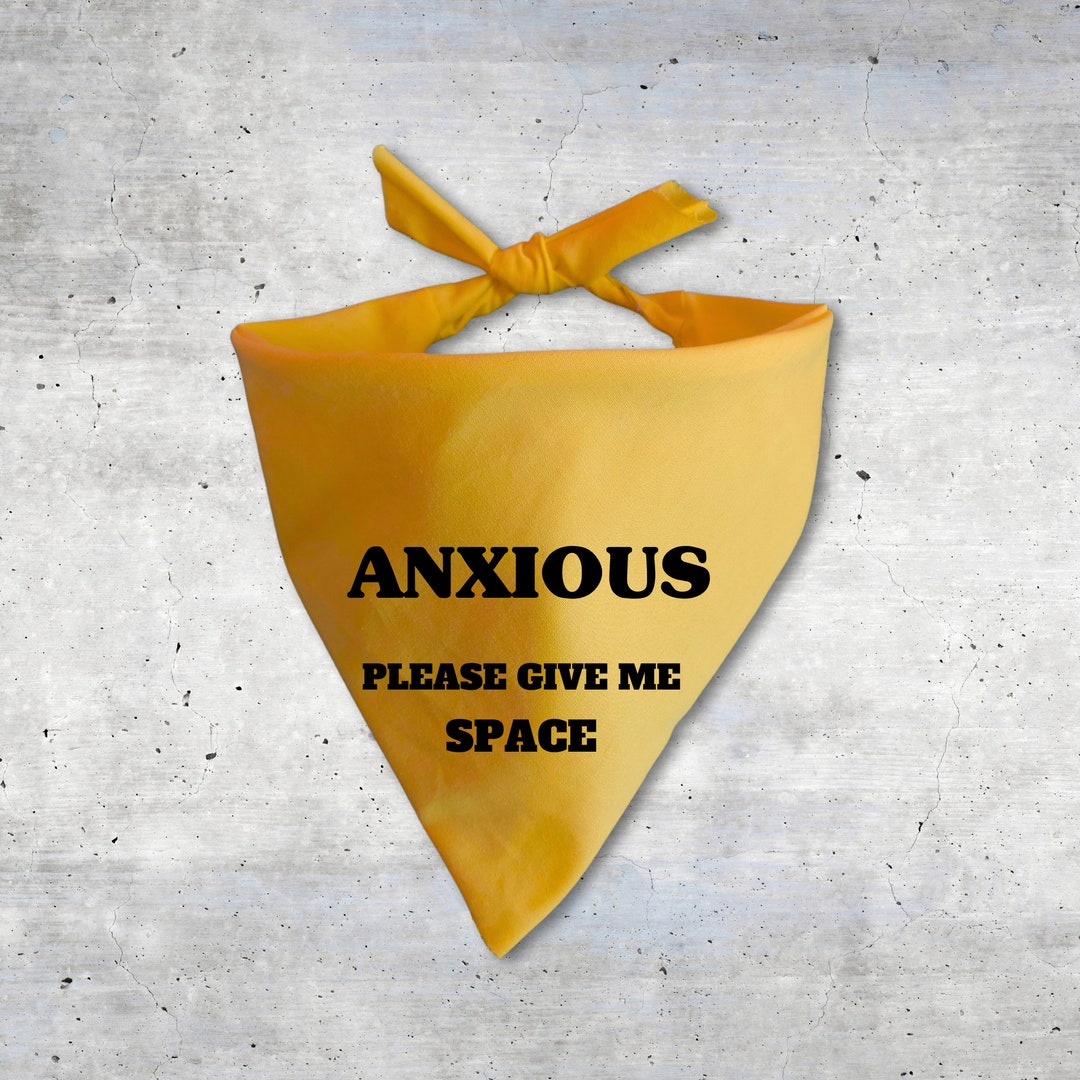Nervous/anxious Bright Yellow Bandana for Dog Pet Tie On. Etsy