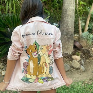 Hand-Painted Disney Denim Jacket | Custom Disney Artwork | Personalized Disney Fashion | Wearable Disney Art | Artistic Disney Fan Apparel