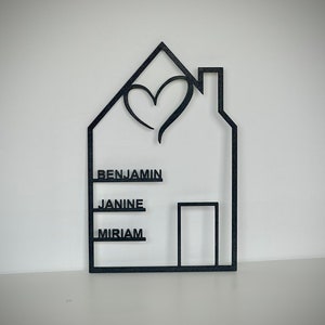 House with name personalized 3D printing
