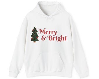 Sudadera navideña Merry & Bright, ropa festiva unisex