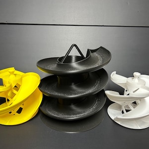 Egg Storage Spiral – 2 Sizes - XL Holds 30+ Large Eggs | Large holds 20+ Large Eggs | 3D Printed Dispenser for Farms & Big Families