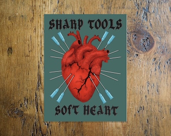 Impresión artística de corazón suave de Sharp Tools