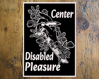 Lámina "Disabled Pleasure" / Orgullo de la discapacidad, Arte mural de defensa de la comunidad LGBTQ+ y las personas con discapacidad.