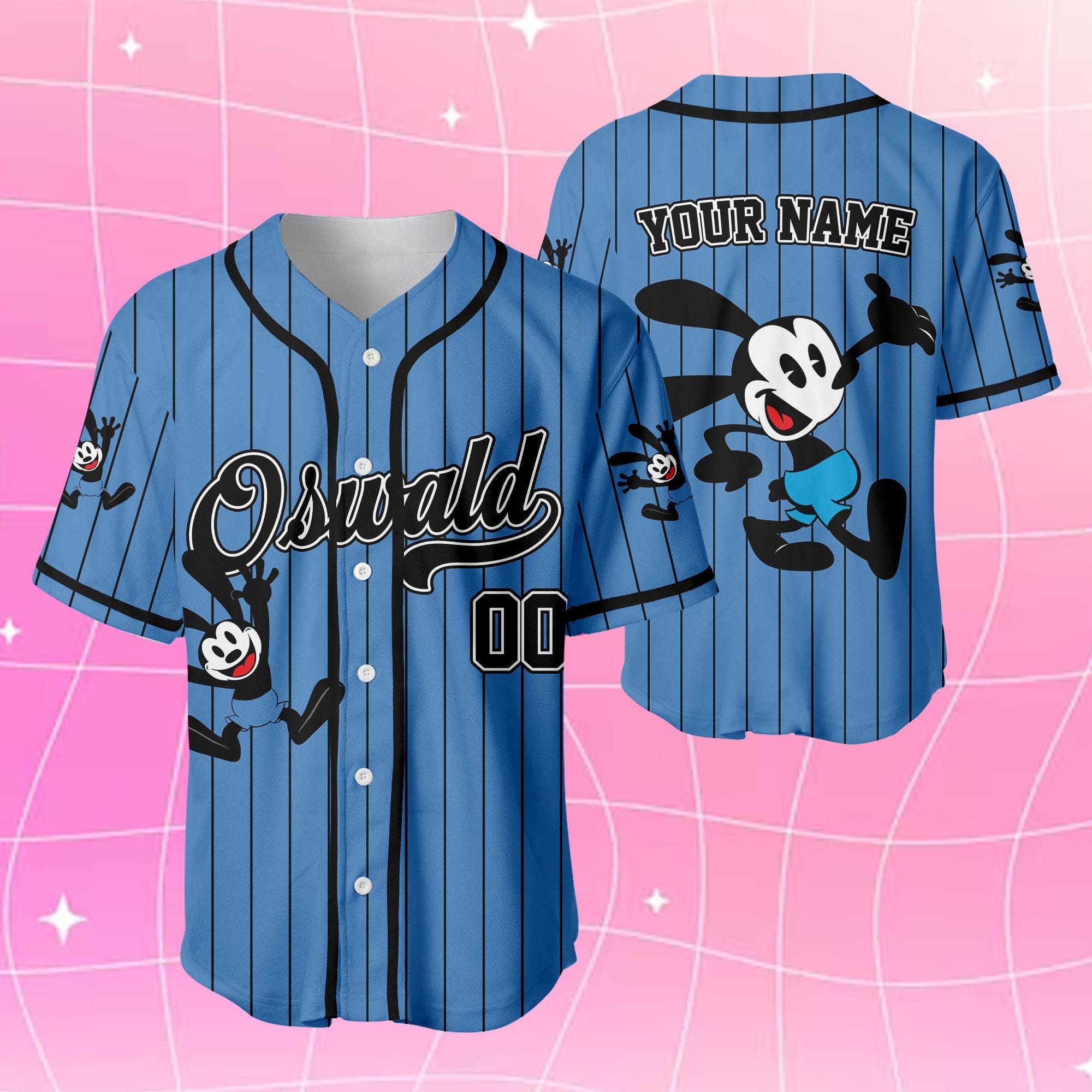 Discover Disney Oswald Jersey, Personalized Oswald Clothing, Disney Oswald Matching Birthday Gift, Disneyland Oswald Lucky Rabbit Jersey