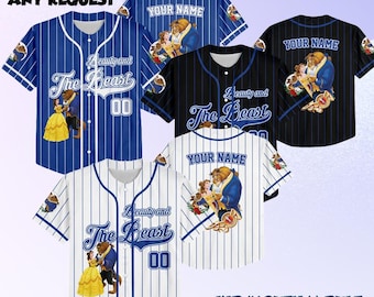 Personalized Beauty and the Beast Baseball Jersey, Custom The Beast Jersey Shirt, Prince Beast Beauty and the Beast Birthday Gift