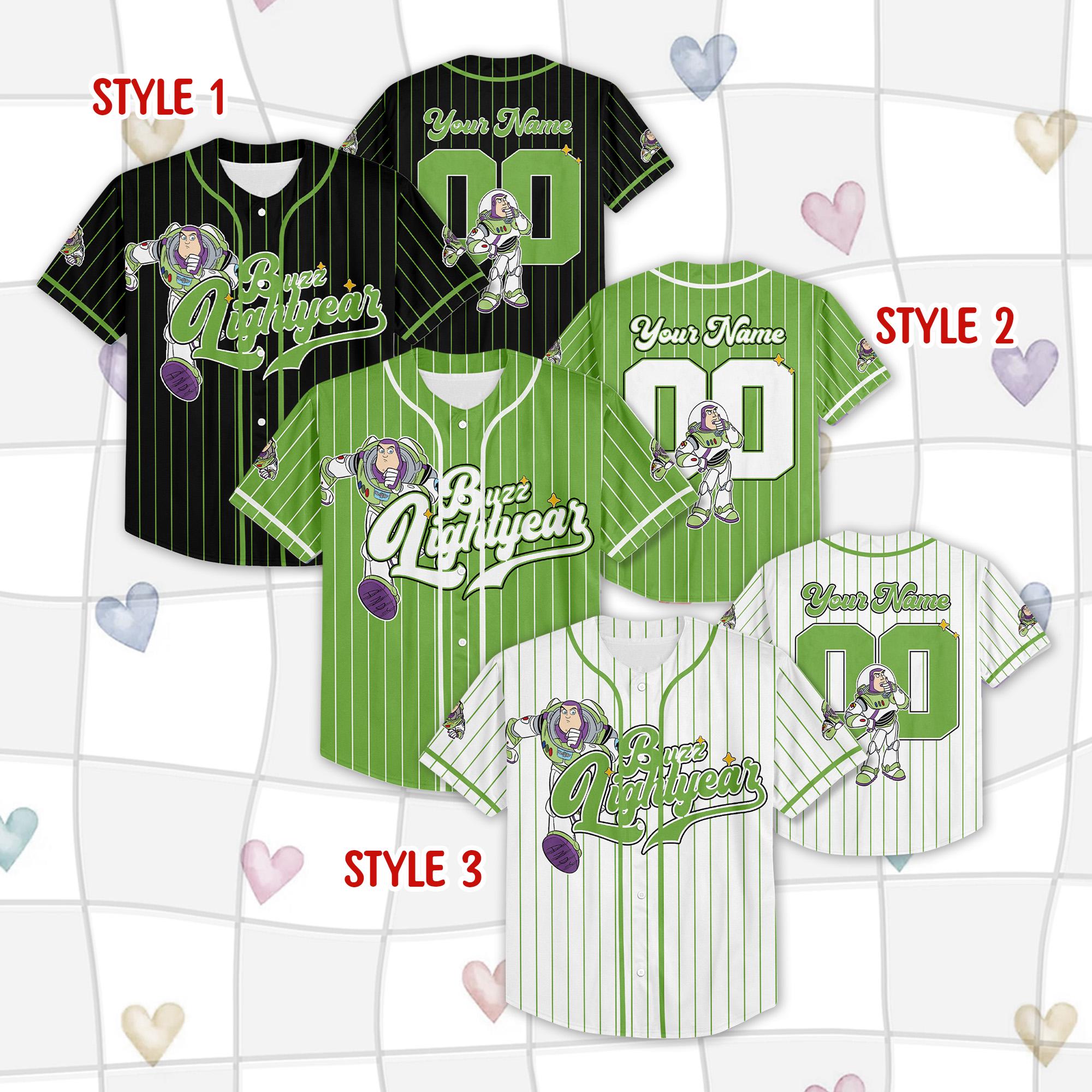 Discover Custom Buzz Lightyear Baseball Jersey, Toy Story Matching Jersey Sport, Disney Baseball Team Shirt, Toy Story Kid Adult Baseball Jersey