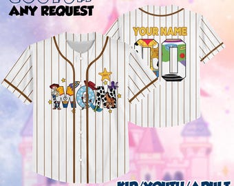 Camiseta de béisbol familiar a juego de Toy Story, camiseta de viaje familiar personalizada de Disney, camiseta de Buzz Lightyear para niño, camiseta de Woody para papá, camiseta de Jessie para mamá