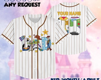 Toy Story Family Matching Baseball Jersey, Disney Custom Family Trip Shirt, Buzz Lightyear Boy Shirt, Woody Dad shirt, Jessie Mom Shirt