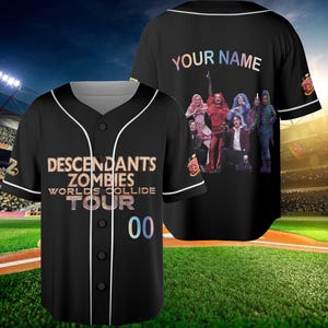 Descendants Zombies Tour Jersey Shirt, Disney Worlds Collide Tour Baseball Jersey, Joshua Colley Shirt, Kylie Cantrall Shirt