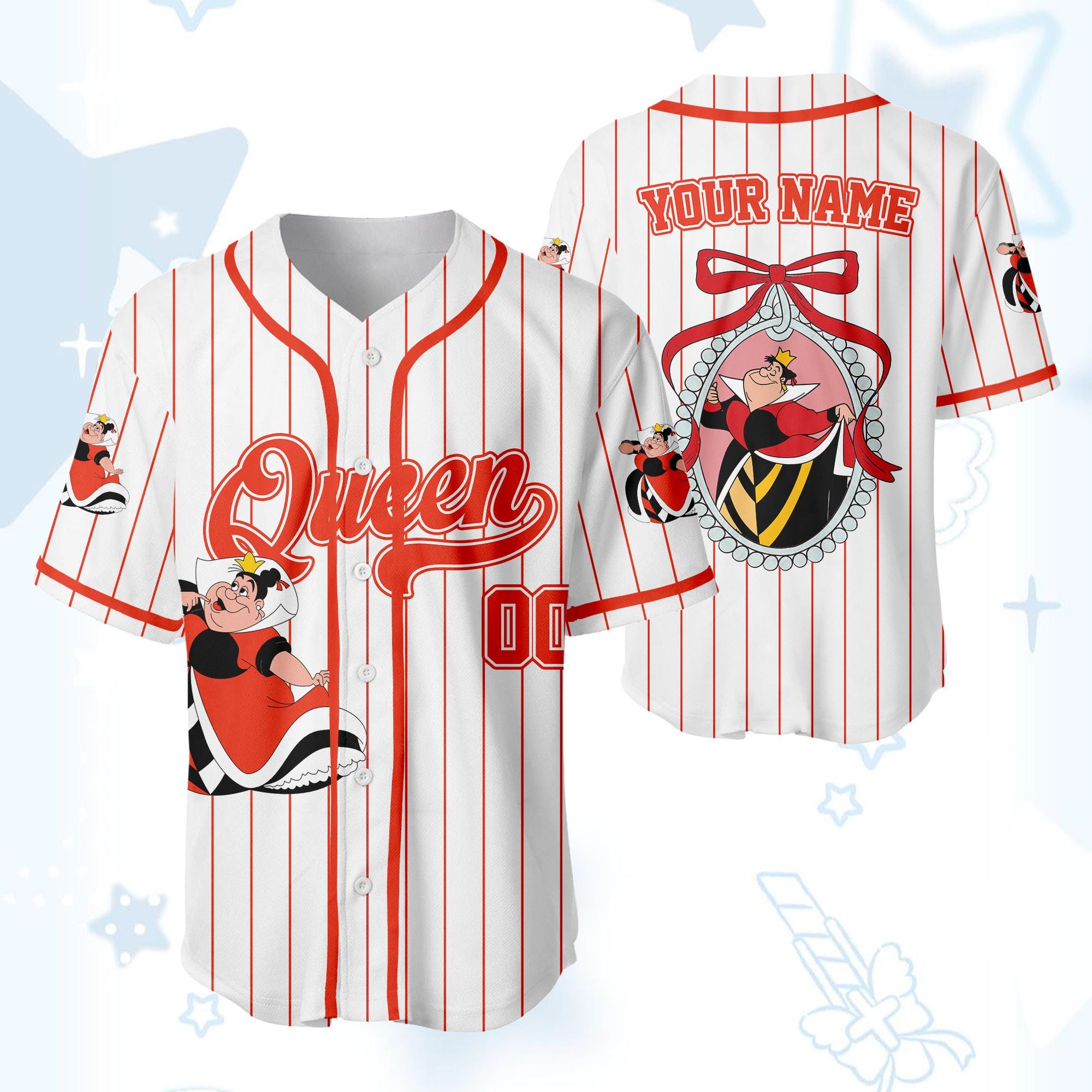 Discover Alice in Wonderland Queen of hearts Baseball Jersey, Disney Queen Baseball Jersey, Queen of hearts Cosplay, Magic Kingdom Shirt