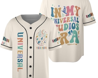 Camisa de beisebol retrô Universal Studios 2025, camiseta para viagem à Universal Studios, camiseta da Universal Orlando, na minha era Universal Studios