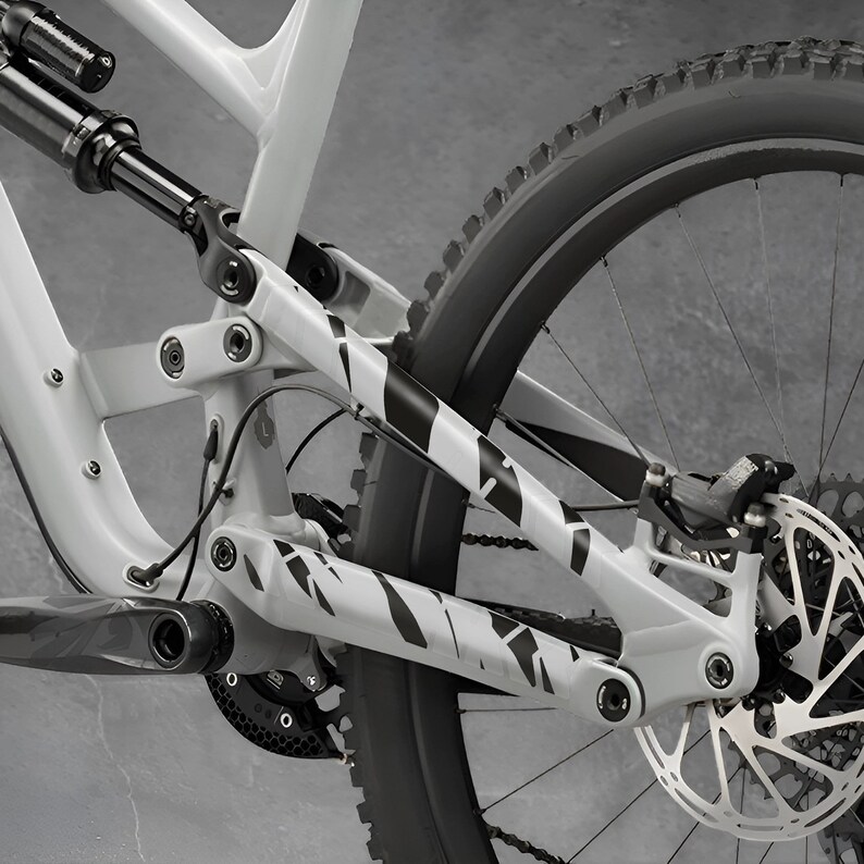 Proteggi telaio per mountain bike di Wicked Velo Decalcomanie protettive per biciclette Protezione completa del telaio Adesivi in materiale premium immagine 2