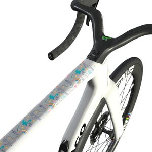 Frame Protector for Gravel Bike by Wicked Velo Protective Bicycle Decals Full Frame Protection Premium Material Stickers Unicorns Theme