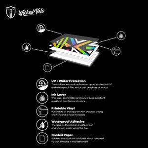 Plaque d'immatriculation en plastique VTT avec numéro de décalcomanie et étiquette de protection de nom d'autocollant de très haute qualité image 5