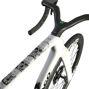 Frame Protector for Gravel Bike by Wicked Velo Protective Bicycle Decals Full Frame Protection Premium Material Stickers Skuul Theme