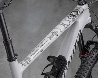 Frame Protector for Mountain Bike by Wicked Velo Protective Bicycle Decals Full Frame Protection Premium Material Stickers