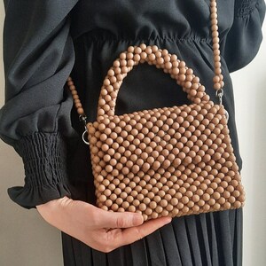 パールビーズバッグ パールビーズハンドバッグ ウェディングバッグ イブニングバッグ 女性用 フェイクパール ハンドメイドジュエリー ブライダルクラッチ 高級 エレガントバッグ