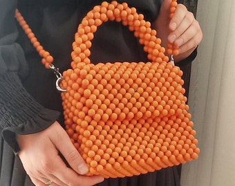 Perle Perlen Tasche Perlen Perlen Handtasche Hochzeit Geldbörse Abendtasche Für Frauen Faux-Perle handgemachter Schmuck Braut Clutch Luxus Elegante Tasche