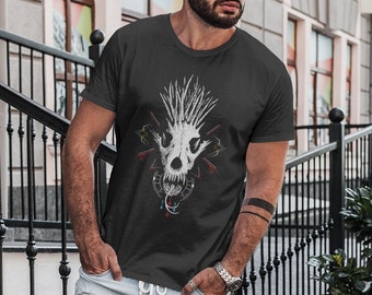 Chupacabra Skull T-Shirt, Fantasy Monster Tee