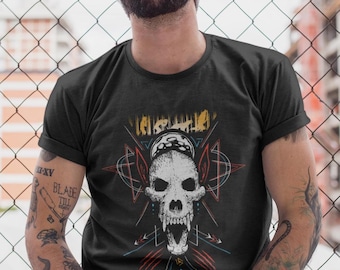 Werewolf Skull T-Shirt, Spooky Halloween Gothic Apparel