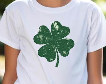 Camisa vintage de trébol, camiseta desgastada con trébol, ropa para el Día de San Patricio